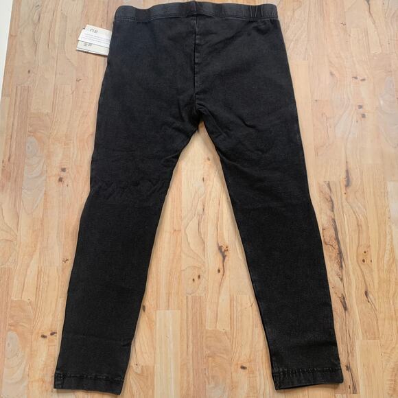 Harper Canyon Black Washed Kids' Moto Stretch Leggings - Picture 5 of 7